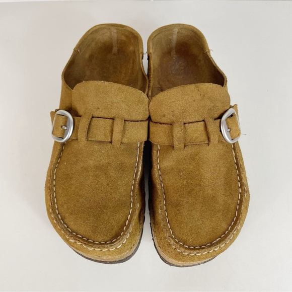 Birkenstock Buckley Tan Suede Mules - Picture 4 of 12